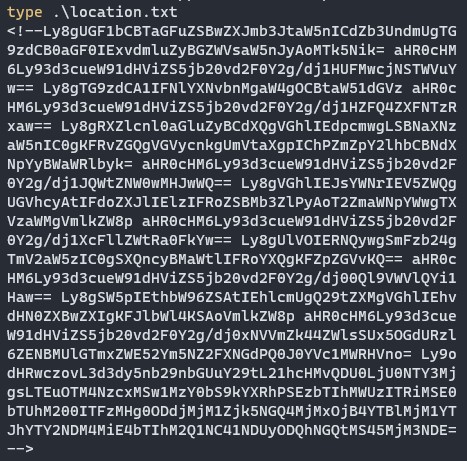 Encoded long base64 string screenshot